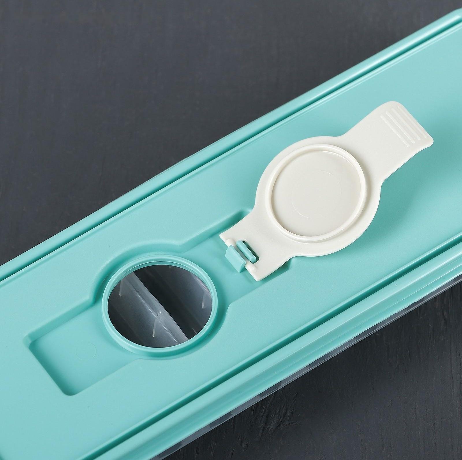 Форма для льда «Палочки», с крышкой и клапаном, цвет аквамарин