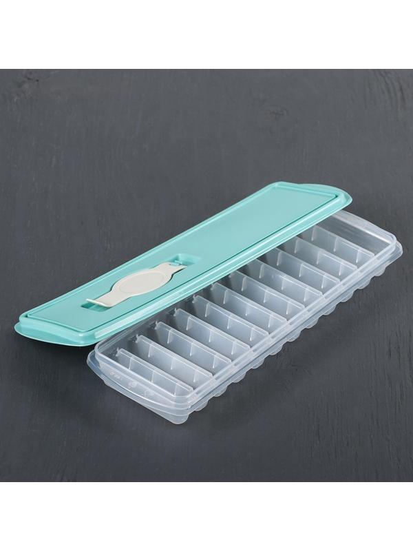 Форма для льда «Палочки», с крышкой и клапаном, цвет аквамарин