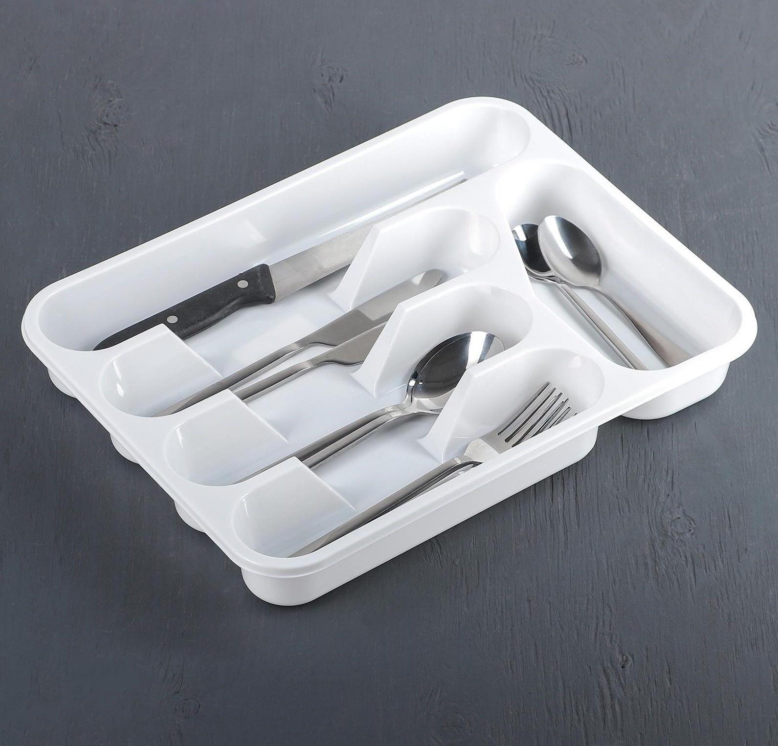 Лоток-вкладыш для столовых приборов, цвет белый