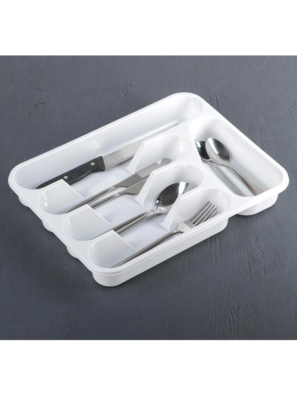 Лоток-вкладыш для столовых приборов, цвет белый