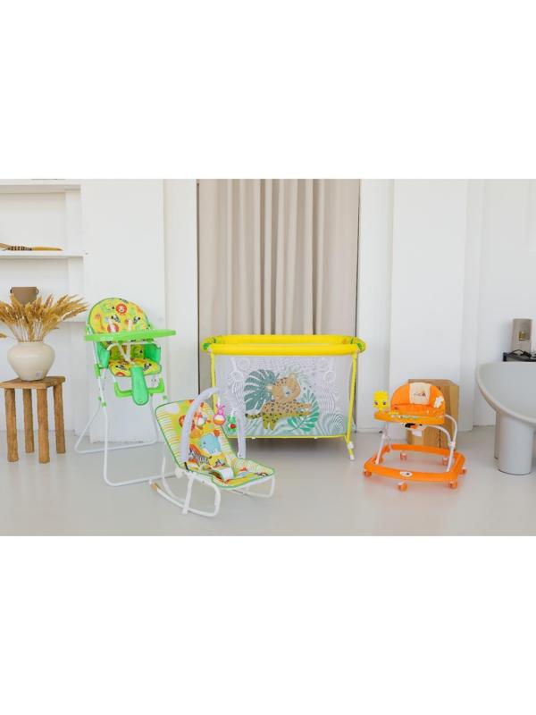 Шезлонг - качалка для новорождённых «Африка», игровая дуга, игрушки МИКС