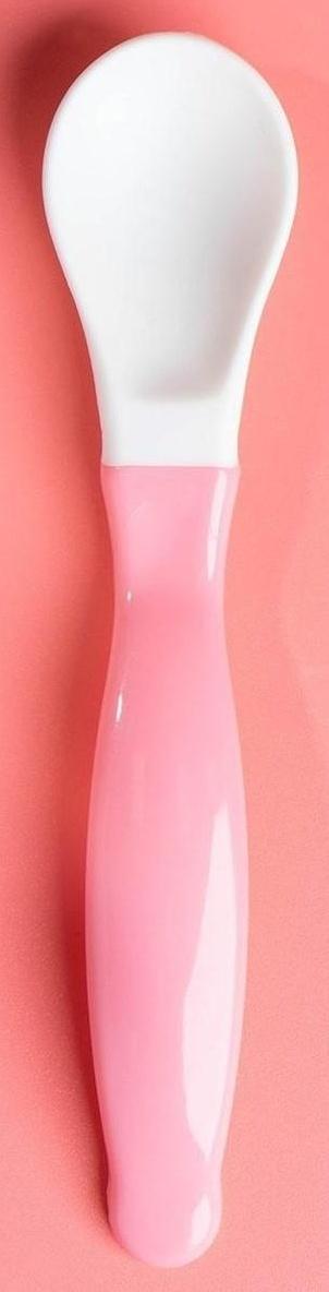 Набор детской посуды «Доченька», 3 предмета: тарелка на присоске, крышка, ложка, цвет розовый