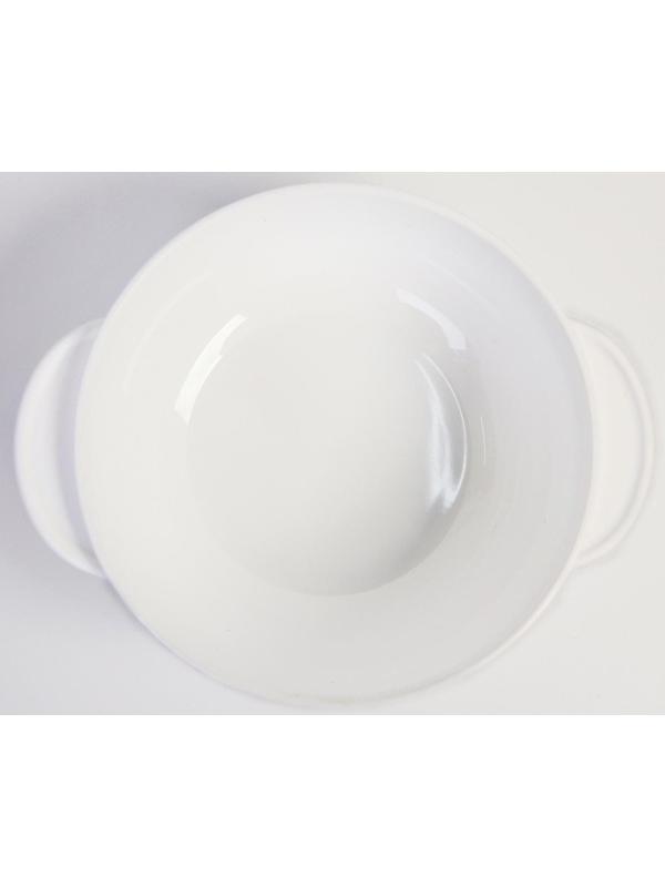 Набор детской посуды «Счастливый малыш», 3 предмета: тарелка на присоске, крышка, ложка, цвет голубой