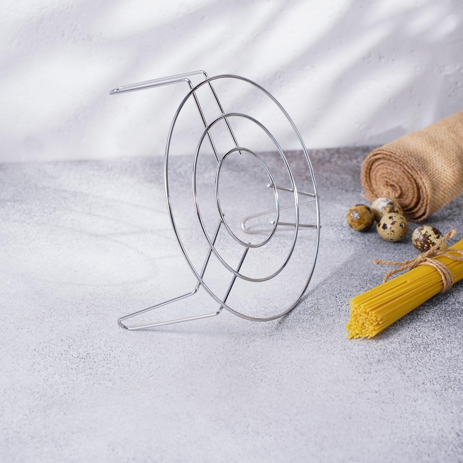 Подставка-гриль для микроволновой печи Доляна, 22×22×10 см, цвет хром