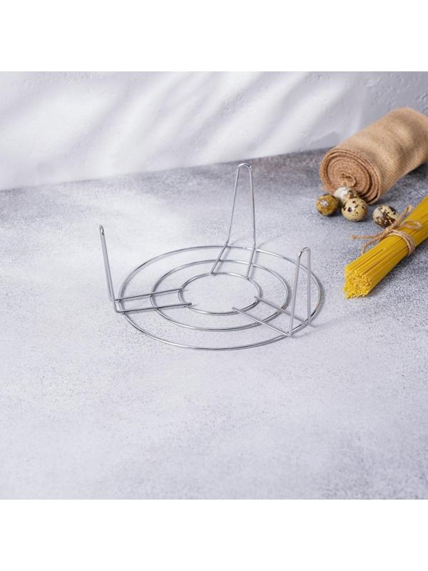 Подставка-гриль для микроволновой печи Доляна, 22×22×10 см, цвет хром