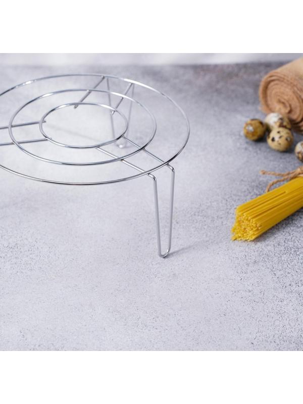 Подставка-гриль для микроволновой печи Доляна, 22×22×10 см, цвет хром