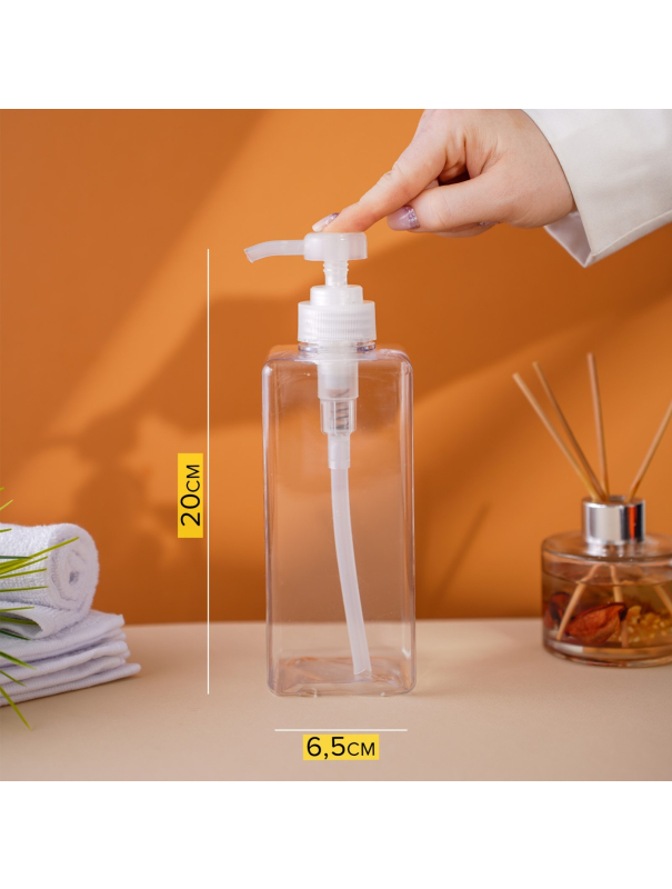 Дозатор для мыла, 700 мл, прозрачный