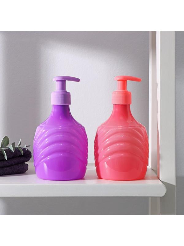 Дозатор для жидкого мыла «Волны», 7,8×7,8×15,5, цвет МИКС