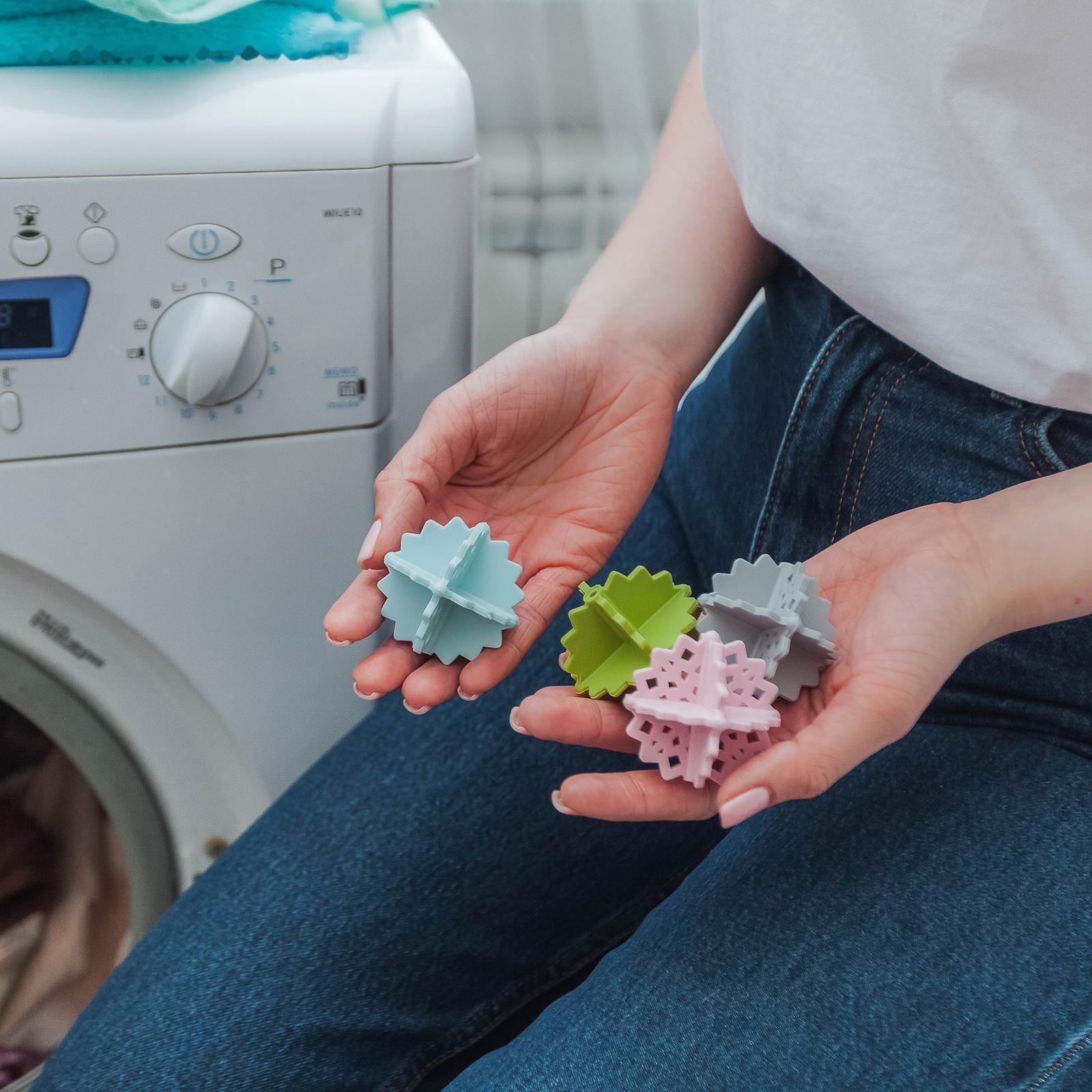 Шарики для стирки белья Доляна, 4 шт, цвет МИКС