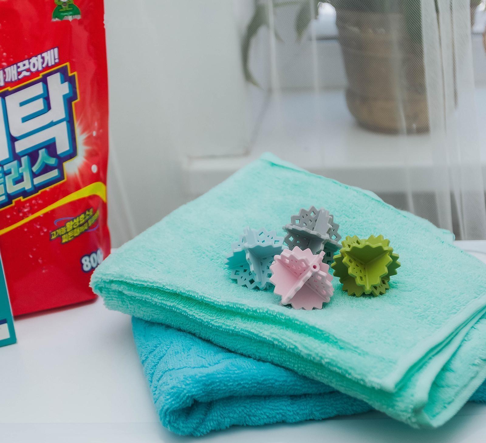 Шарики для стирки белья Доляна, 4 шт, цвет МИКС