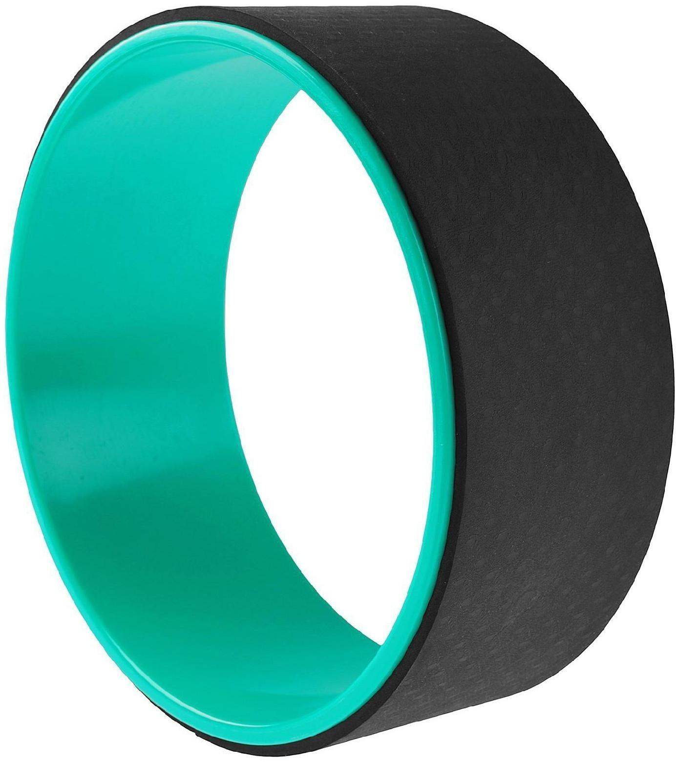 Йога-колесо «Лотос» 33 × 13 см, цвет мятный/чёрный