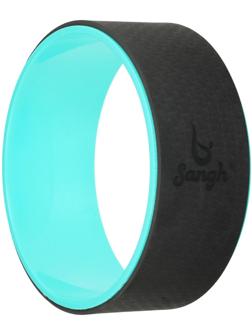 Йога-колесо «Лотос» 33 × 13 см, цвет мятный/чёрный