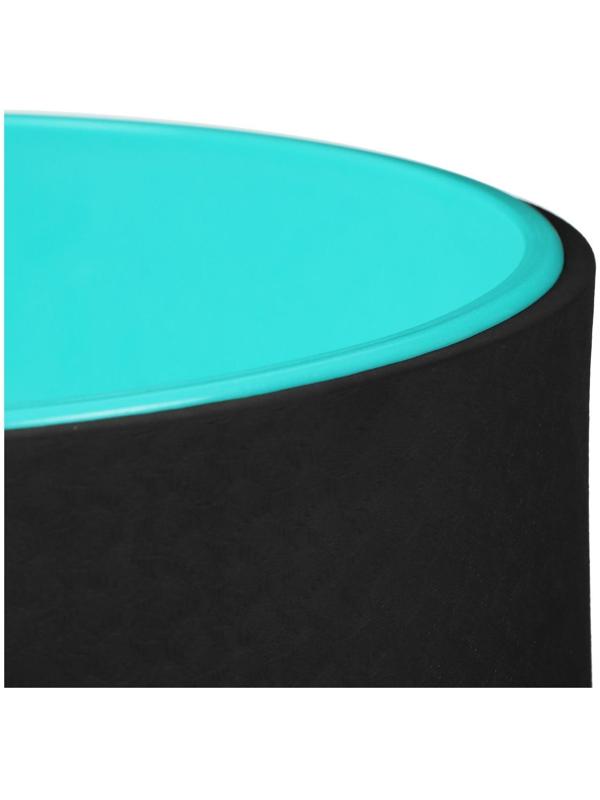 Йога-колесо «Лотос» 33 × 13 см, цвет мятный/чёрный