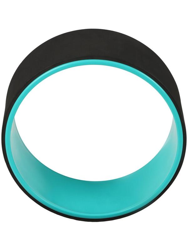 Йога-колесо «Лотос» 33 × 13 см, цвет мятный/чёрный