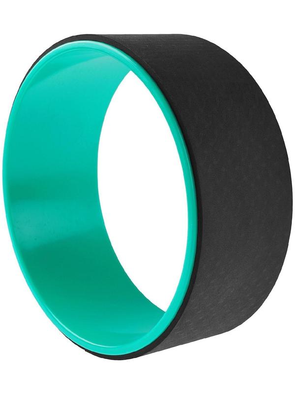 Йога-колесо «Лотос» 33 × 13 см, цвет мятный/чёрный