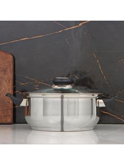 Кастрюля Astell, d=20 см, 2,8 л, капсульное дно, стеклянная крышка