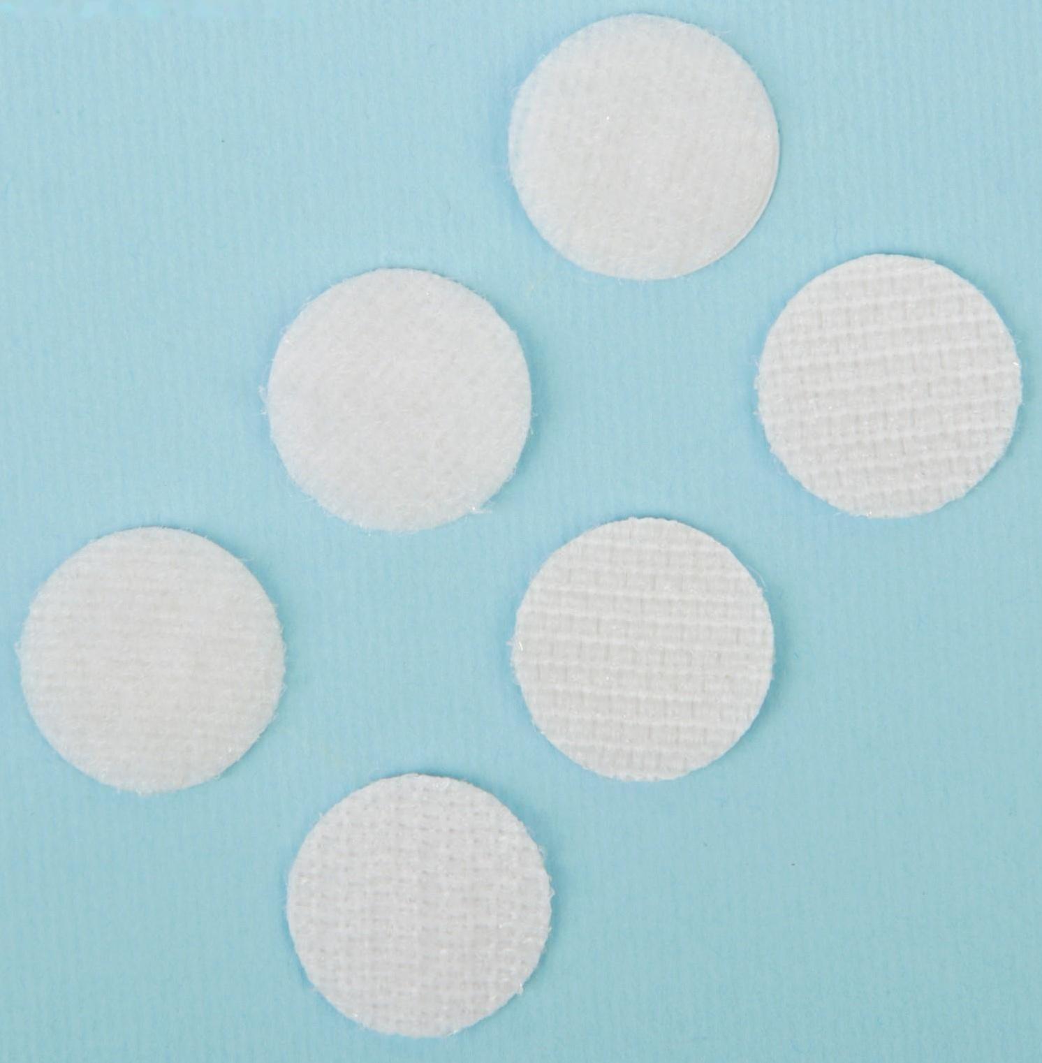 Липучка на клеевой основе «Круг», набор 55 шт., размер 1 шт: 1,5 см