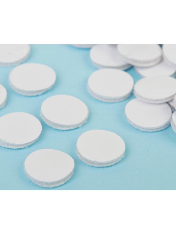 Липучка на клеевой основе «Круг», набор 55 шт., размер 1 шт: 1,5 см