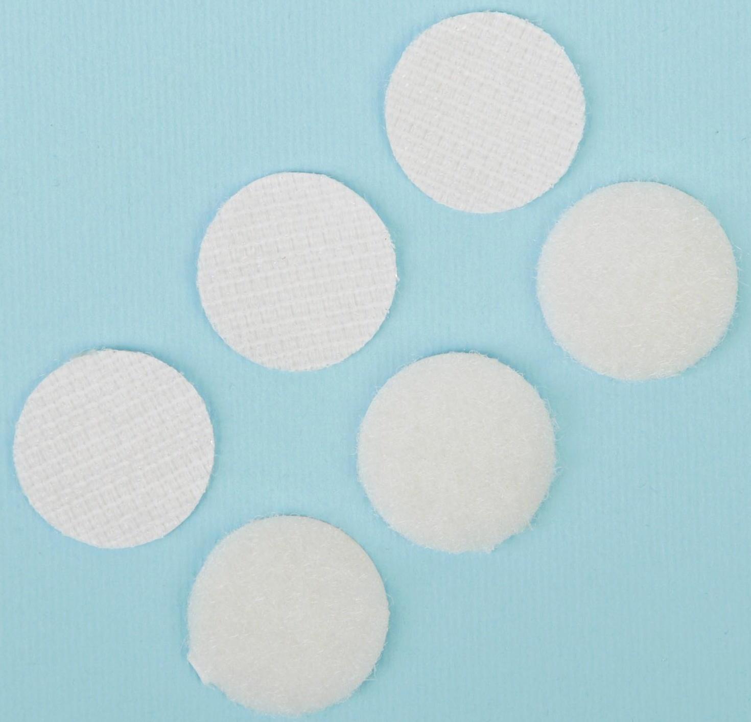 Липучка на клеевой основе «Круг», набор 30 шт., размер 1 шт: 2 см