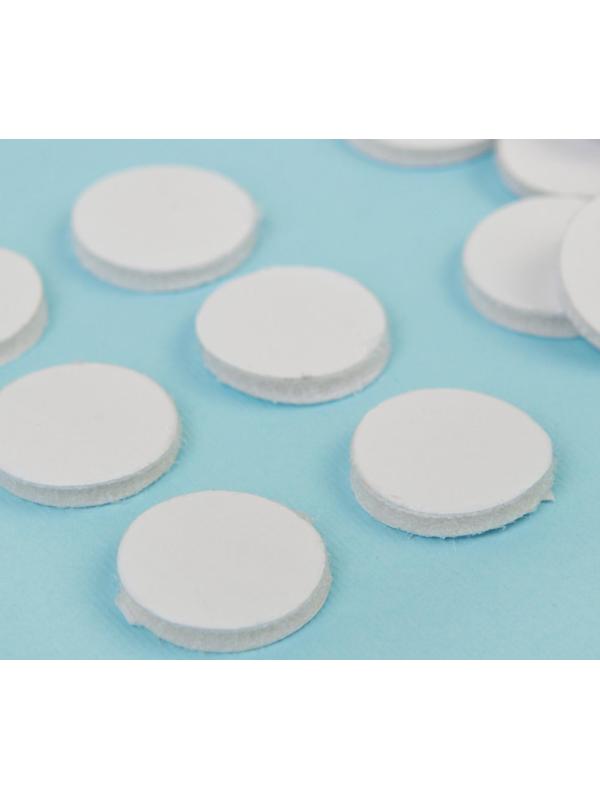 Липучка на клеевой основе «Круг», набор 30 шт., размер 1 шт: 2 см