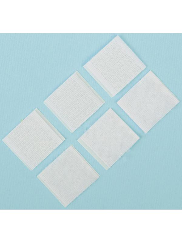 Липучка на клеевой основе «Квадрат», набор 30 шт., размер 1 шт: 2 × 2 см