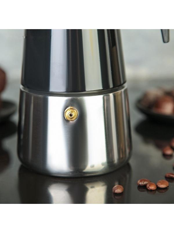 Кофеварка гейзерная «Итальяно», на 6 чашек, 300 мл, цвет чёрный