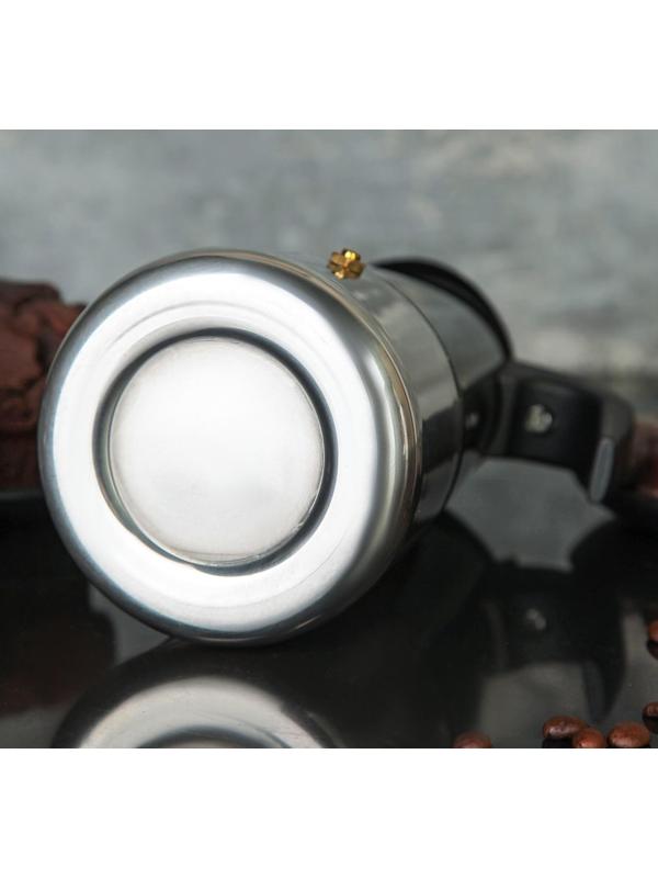 Кофеварка гейзерная «Итальяно», на 6 чашек, 300 мл, цвет чёрный