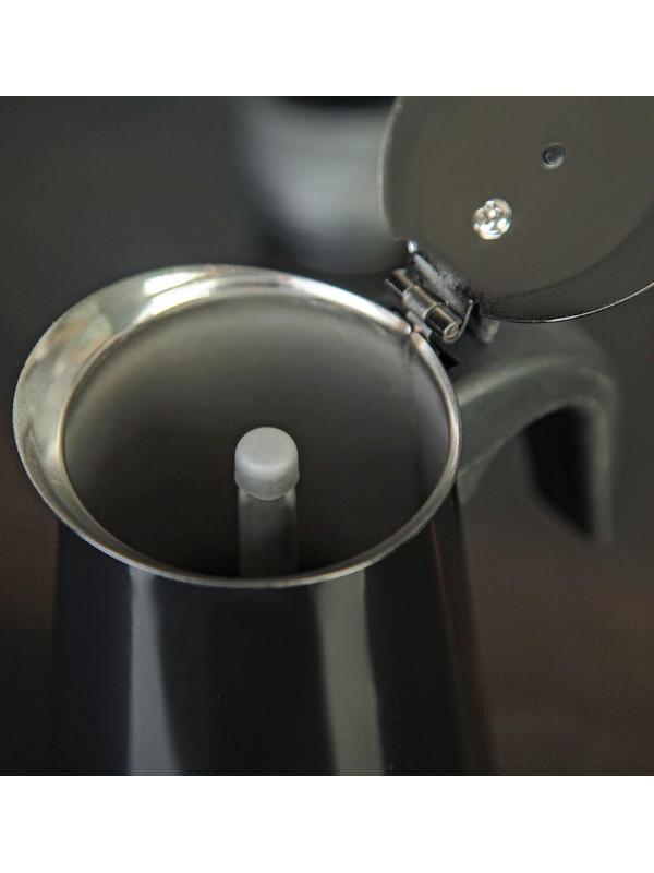 Кофеварка гейзерная «Итальяно», на 6 чашек, 300 мл, цвет чёрный