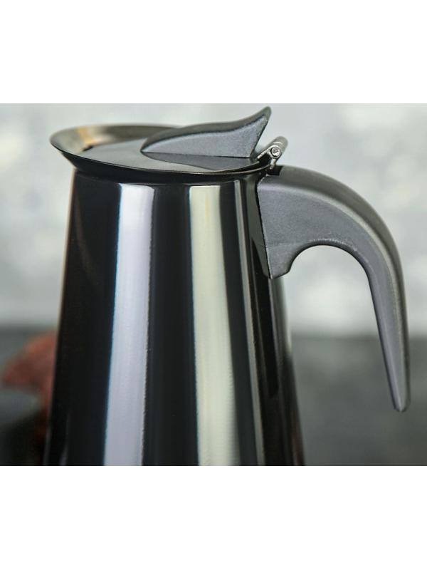 Кофеварка гейзерная «Итальяно», на 6 чашек, 300 мл, цвет чёрный