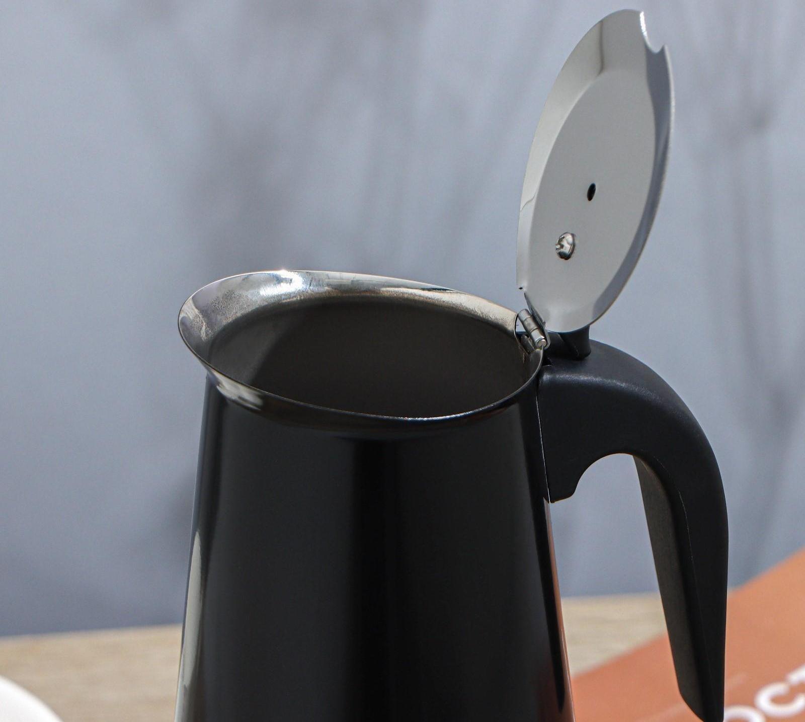 Кофеварка гейзерная «Итальяно», на 9 чашек, 450 мл, цвет чёрный