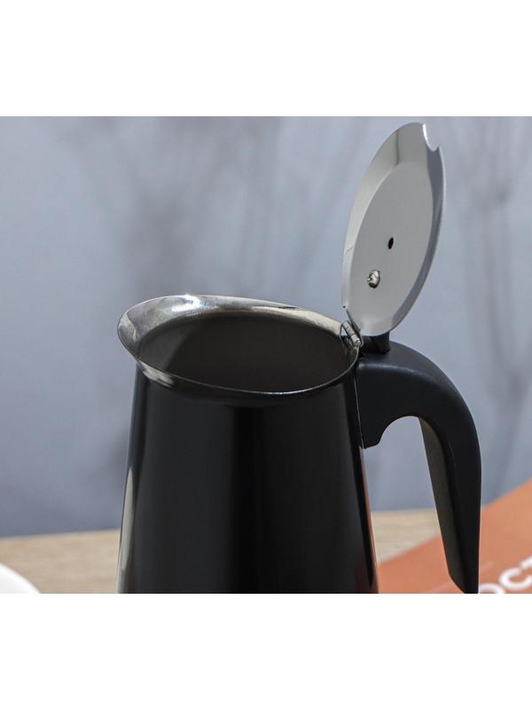 Кофеварка гейзерная «Итальяно», на 9 чашек, 450 мл, цвет чёрный
