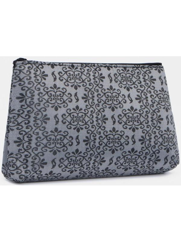 Косметичка на молнии, цвет серый