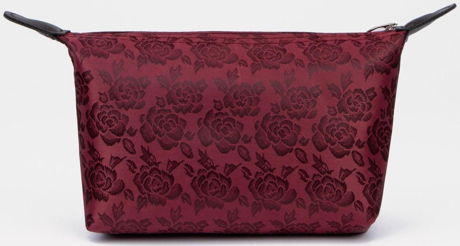 Косметичка на молнии, цвет бордовый