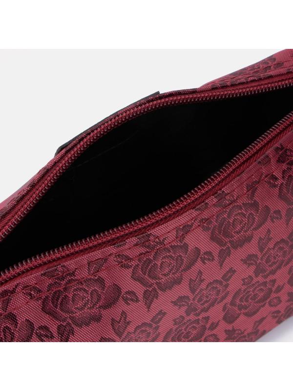 Косметичка на молнии, цвет бордовый