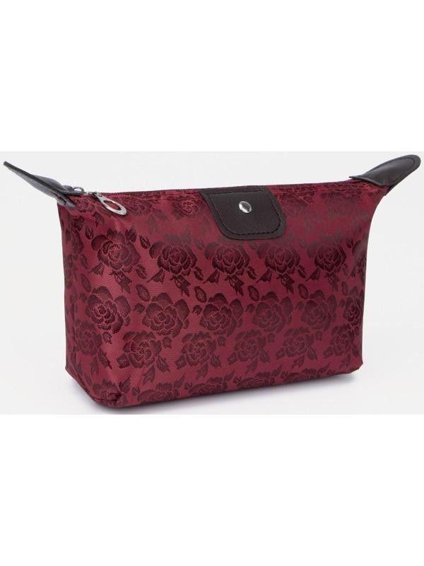 Косметичка на молнии, цвет бордовый
