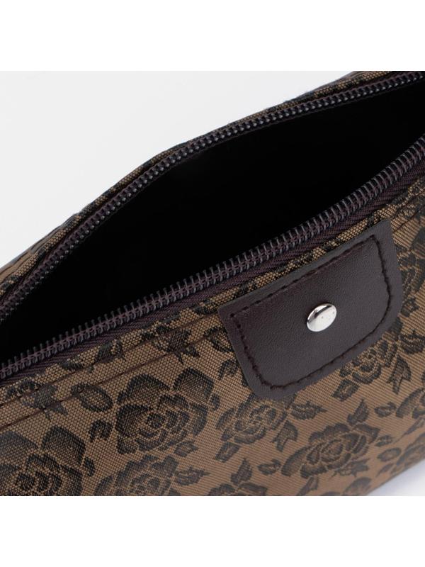 Косметичка на молнии, цвет коричневый