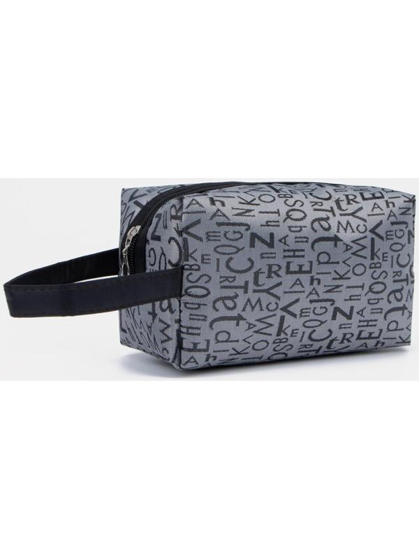 Косметичка на молнии, цвет серый