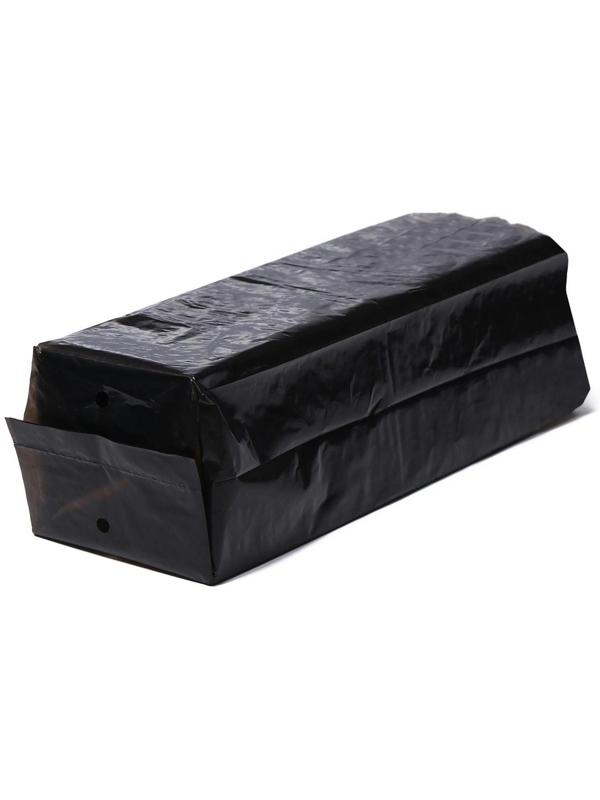 Пакет для рассады, 1.6 л, 8 × 30 см, полиэтилен толщиной 50 мкм, с перфорацией, чёрный, Greengo