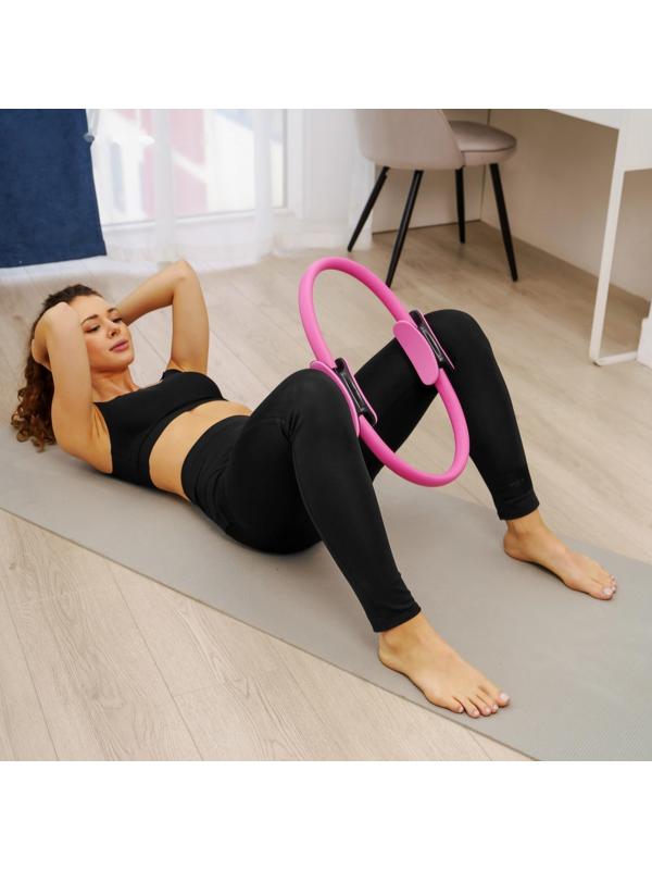 Кольцо для пилатеса 37 см, цвет розовый