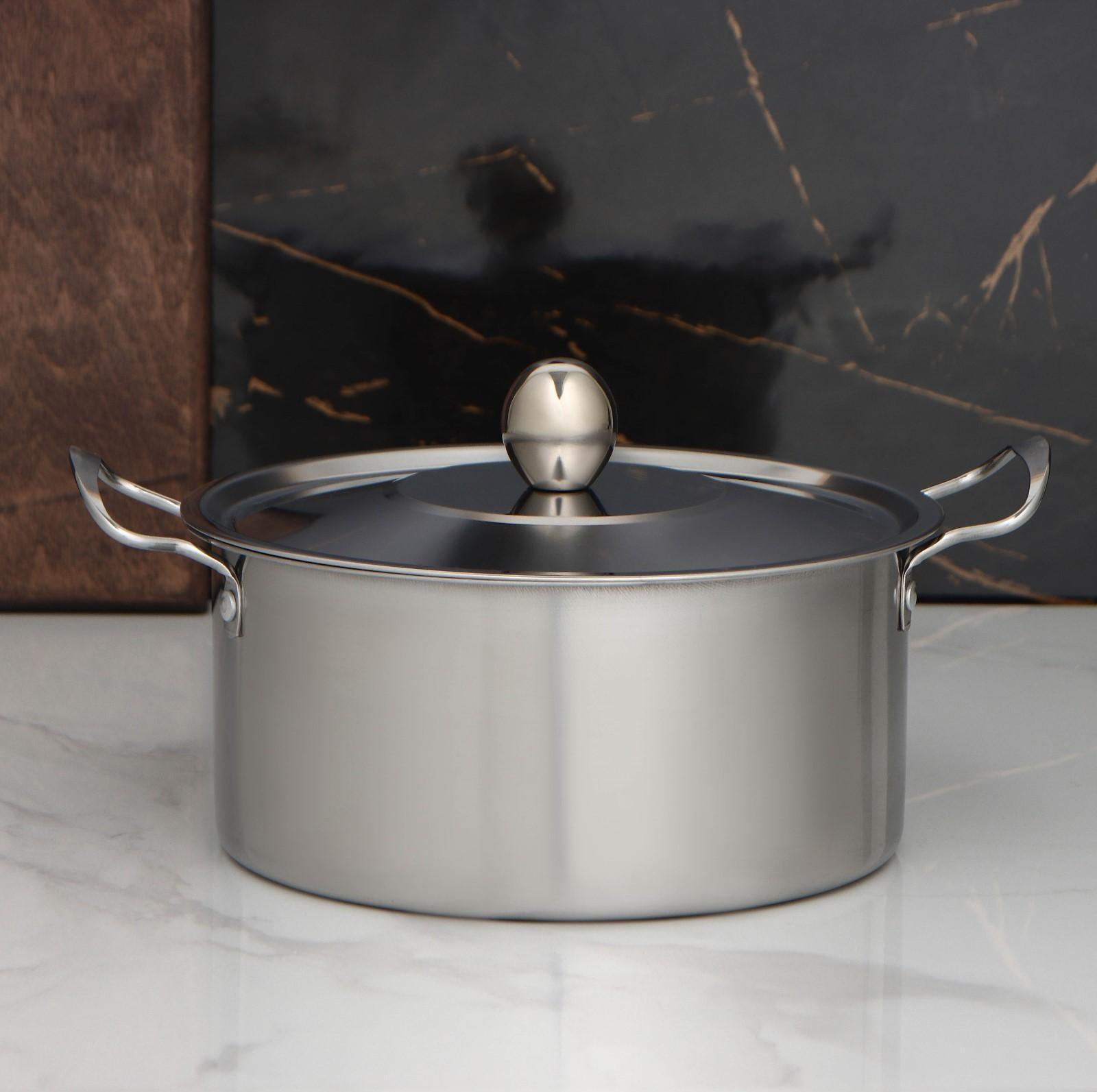 Набор кастрюль из нержавеющей стали «Классик», 3 предмета: 1 л (d=16 см), 1,5 л (d=18 см), 2 л (d=20 см)