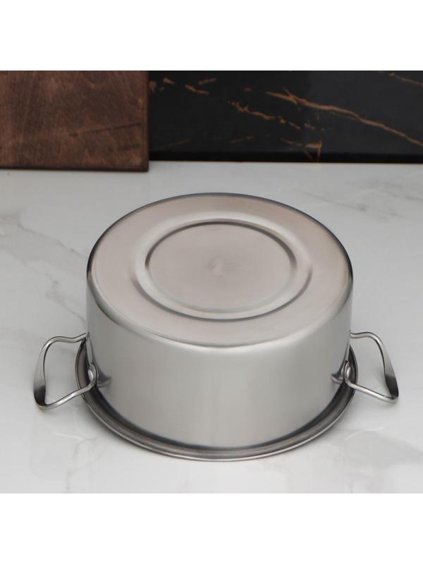 Набор кастрюль из нержавеющей стали «Классик», 3 предмета: 1 л (d=16 см), 1,5 л (d=18 см), 2 л (d=20 см)