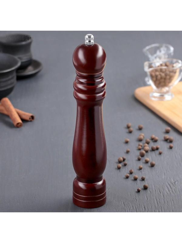 Мельница для специй, 25×4,5 см, металлический механизм, цвет тёмное дерево