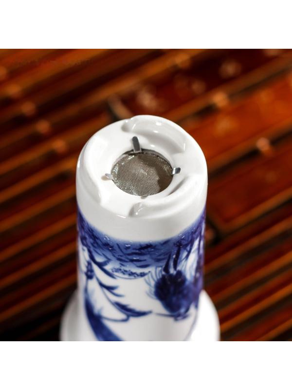 Стеклянная колба для заваривания чая «Горный пейзаж», 200 мл, 7×6×10,7 см, рисунок МИКС