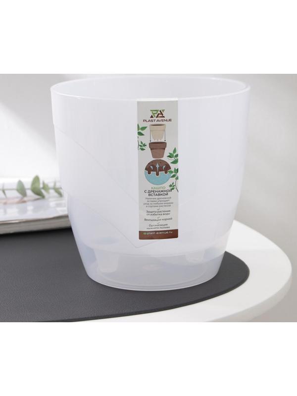 Кашпо для цветов со вставкой «Грация», 2,8 л, прозрачный