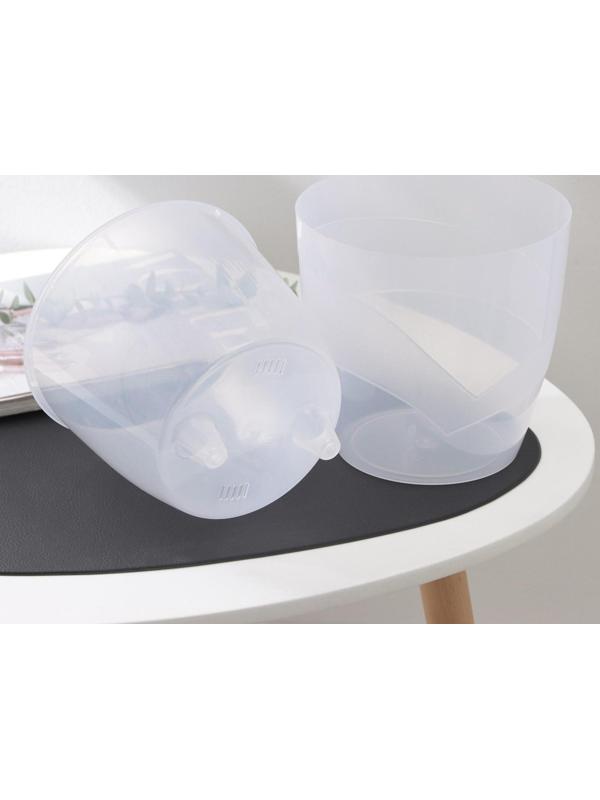 Кашпо для цветов со вставкой «Грация», 2,8 л, прозрачный