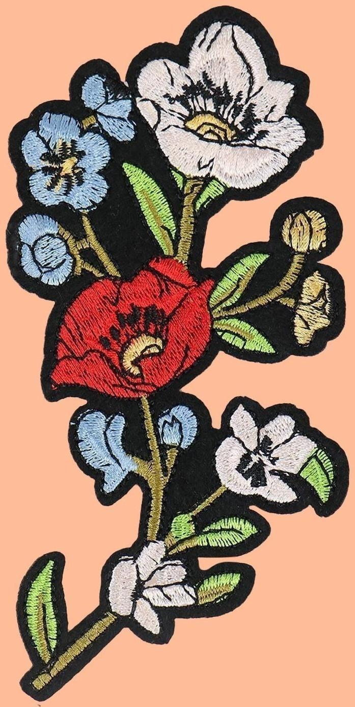 Термоаппликация «Цветы», 16 × 8 см, цвет разноцветный