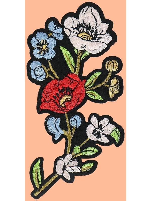 Термоаппликация «Цветы», 16 × 8 см, цвет разноцветный