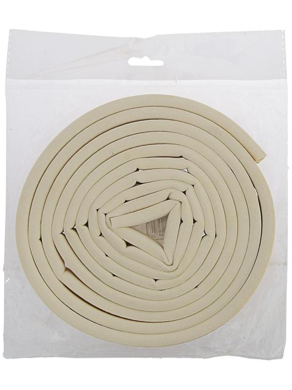 Уплотнитель резиновый ТУНДРА, профиль D, размер 9х8 мм, белый, в упаковке 6 м