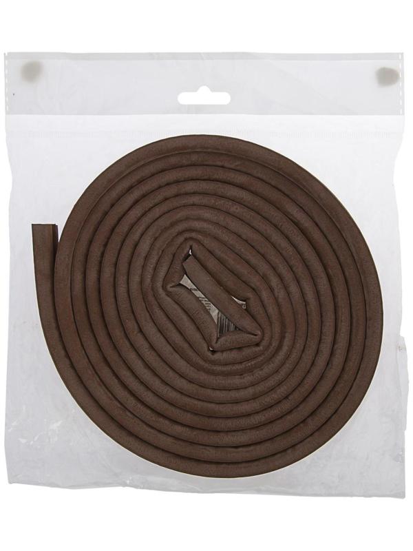 Уплотнитель резиновый ТУНДРА, профиль D, размер 9х8 мм, коричневый, в упаковке 6 м