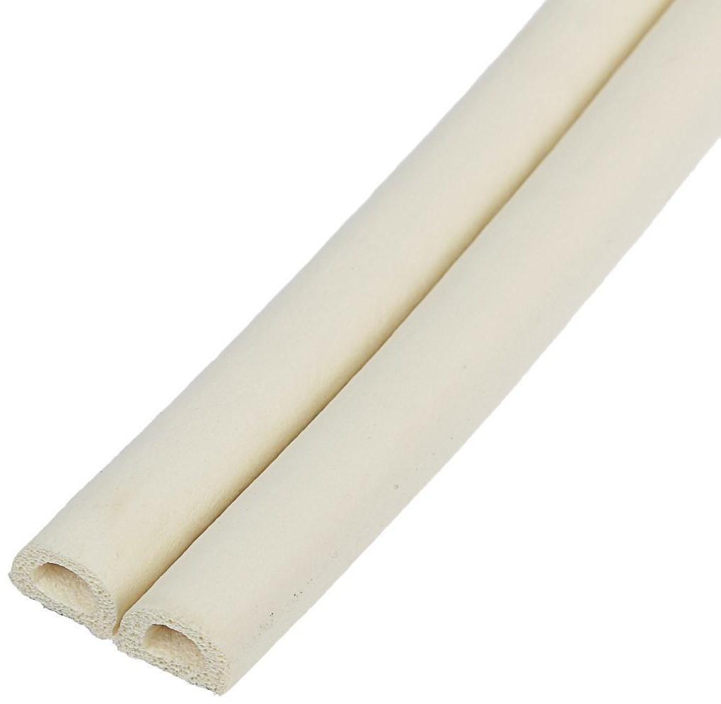 Уплотнитель резиновый ТУНДРА, профиль D, размер 9х8 мм, белый, в упаковке 10 м